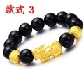 New style  yellow female hand diy pearl gold-plated pixiu bracelet